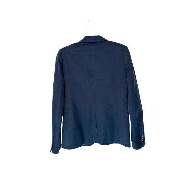 J.Crew Blazer‎ Women's Navy Blue Bi-Stretch Cotton Blend Preppy Academia Size 4 - Picture 9 of 12